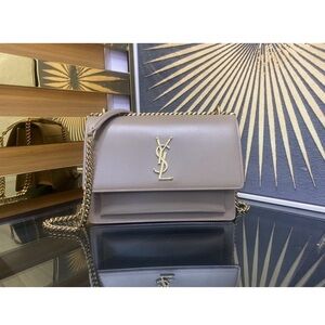 Yves Saint Laurent Beige Chain Shoulder Bag